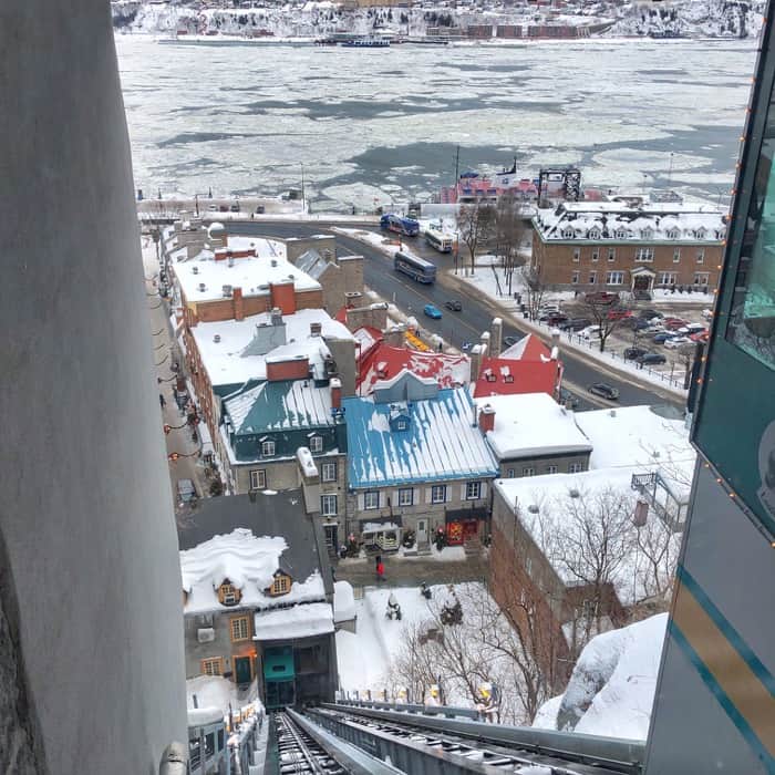view from the Old Quebec Funicular