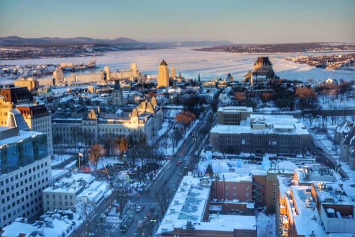 beautiful view of Quebec City