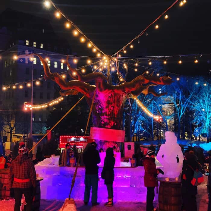bar at the winter carnival in Quebec city