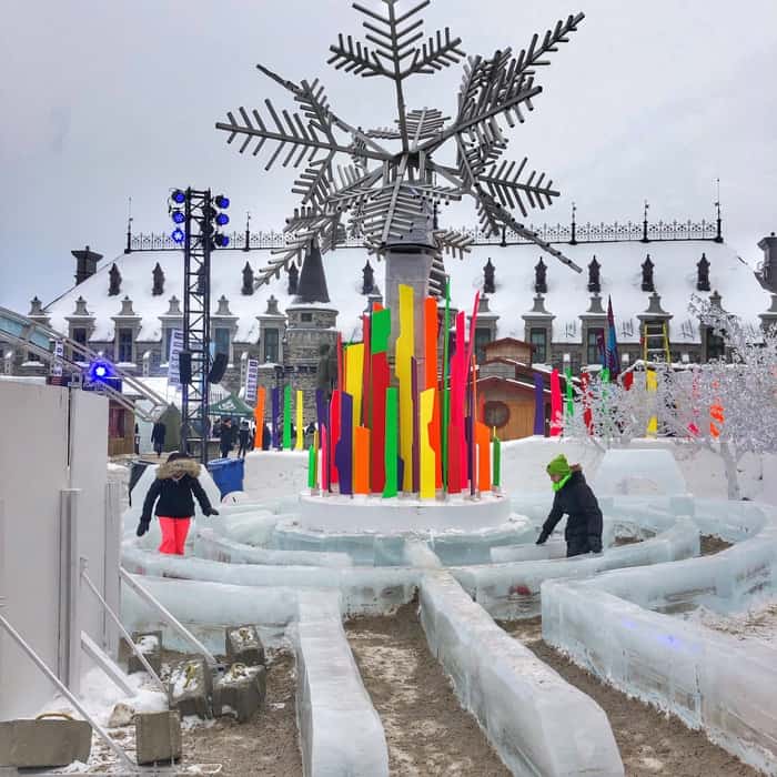 maze at the winter carnival