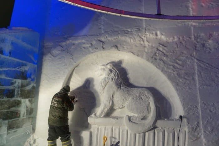 snow carver at Winter Carnival in Quebec City
