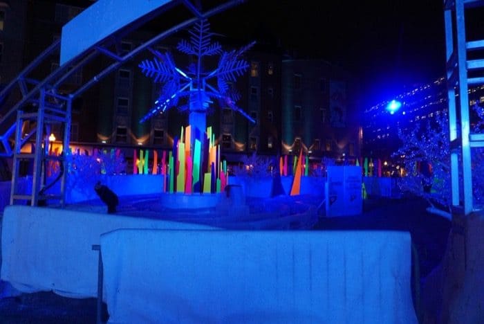 winter carnival at night