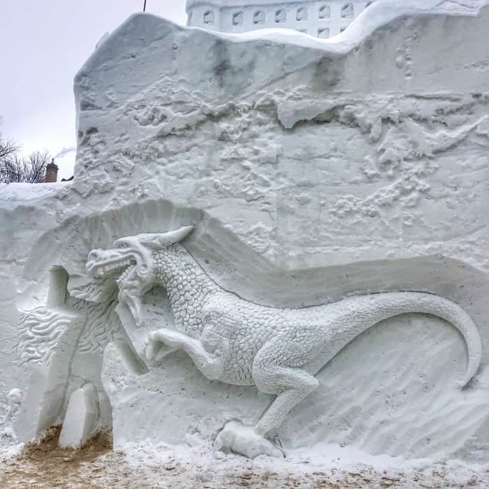 winter carnival dragon in Quebec City 