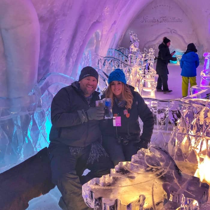 Ice bar at hotel de glace