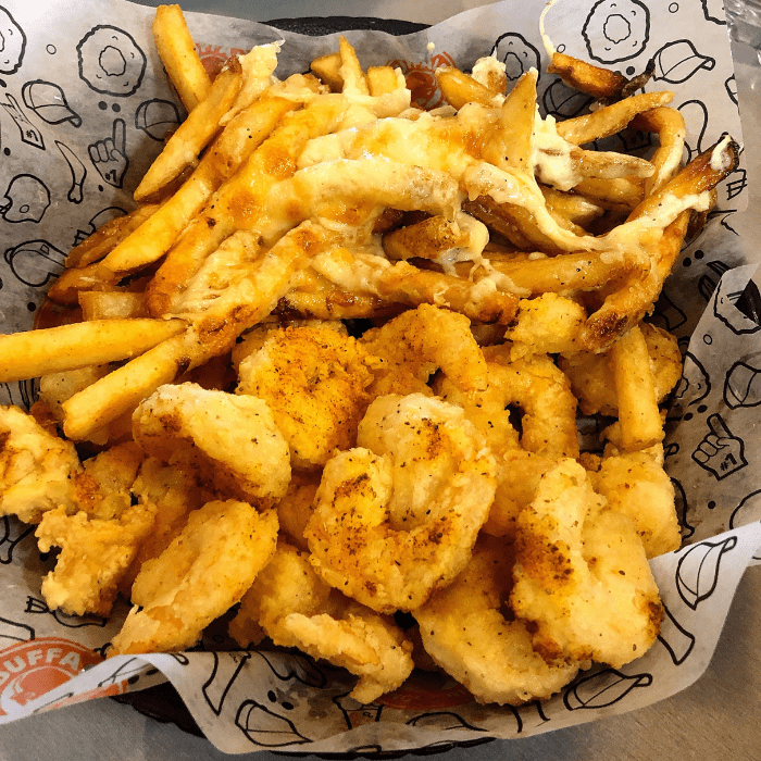 Old Bay® Fried Shrimp Basket at Buffalo Wings Rings restaurant