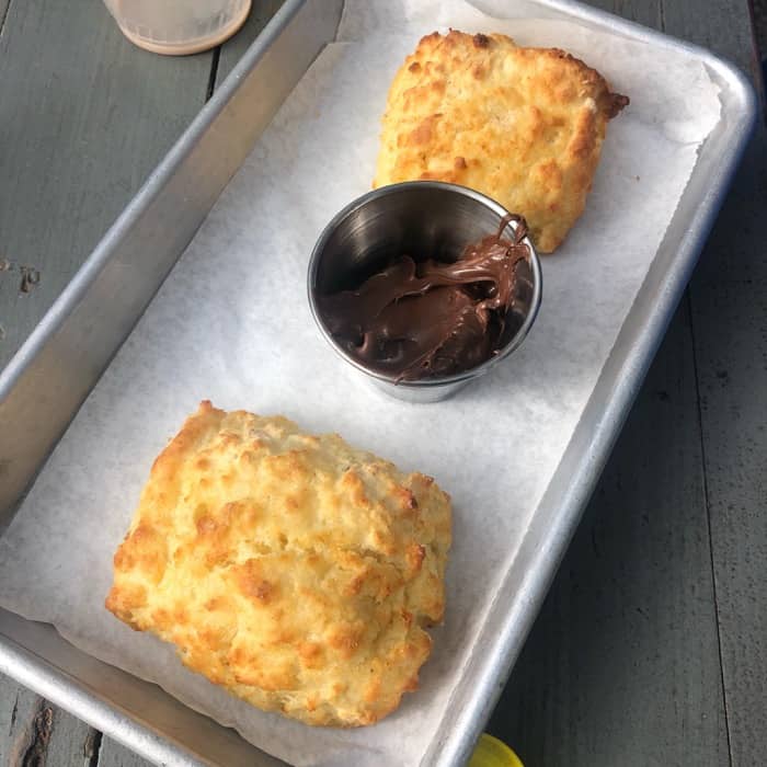 Plain Biscuits with Nutella at The Greenhouse on Porter in Ocean Springs, MS