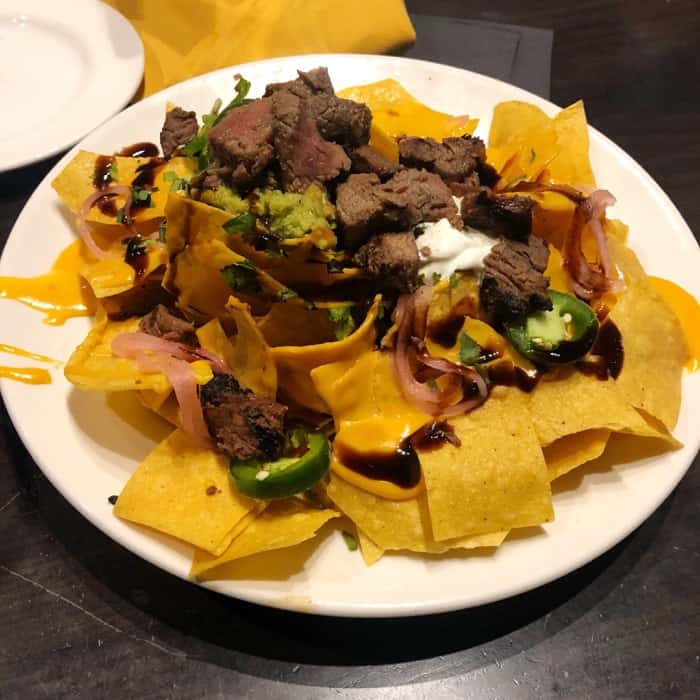nacho appetizer at the goat pigeon forge