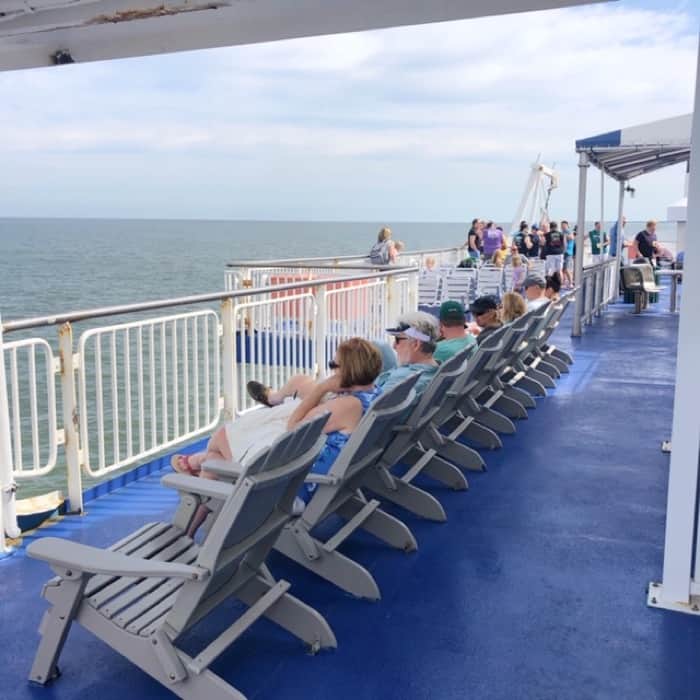 top deck seating Cape May Lewes Ferry