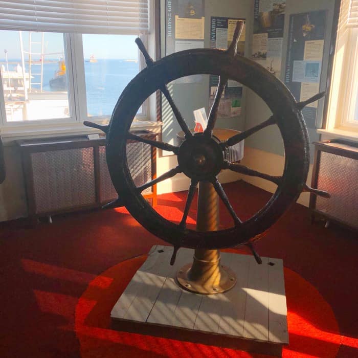 boat steering wheel H. Lee White Maritime Museum