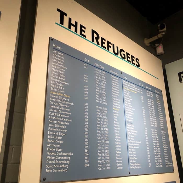 list of refugees Safe Haven Holocaust Refugee Shelter Museum