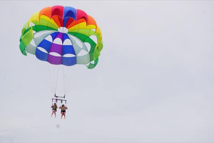 parasailing with Kitty Hawk Kites