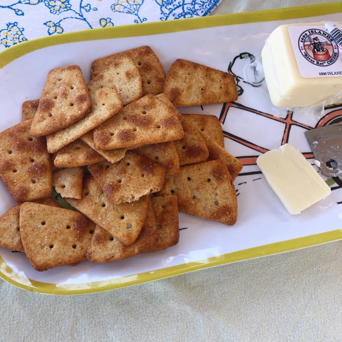 crackers and River Rat Cheese