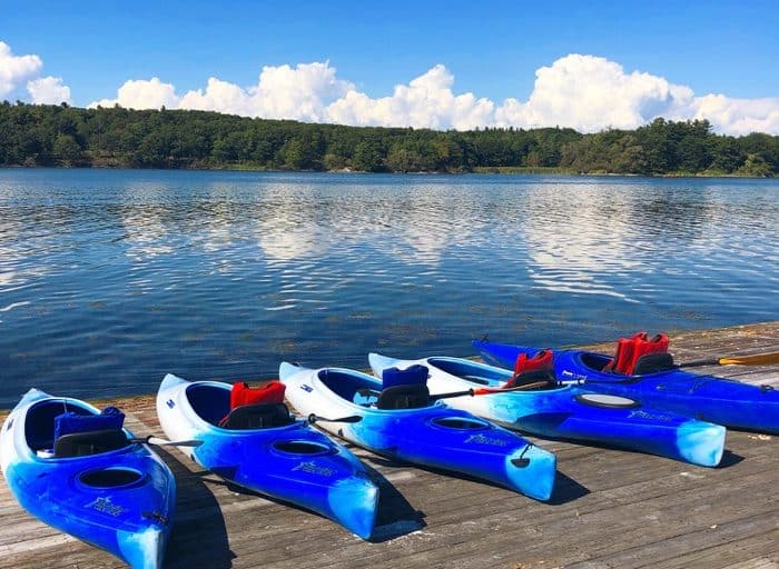 kayaks for rent on Wellesley Island