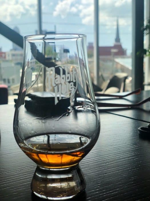 bourbon tasting on Rabbit Hole Distillery Tour in Downtown Louisville