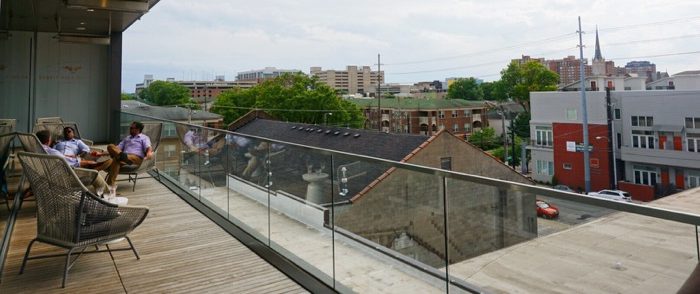  scenic view from Rabbit Hole Distillery in Downtown Louisville