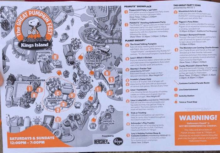 The Great Pumpkin Fest Map at Kings Island e1570150388982