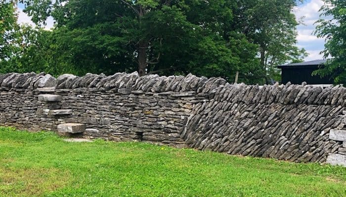 types of stone fence at Shaker Village