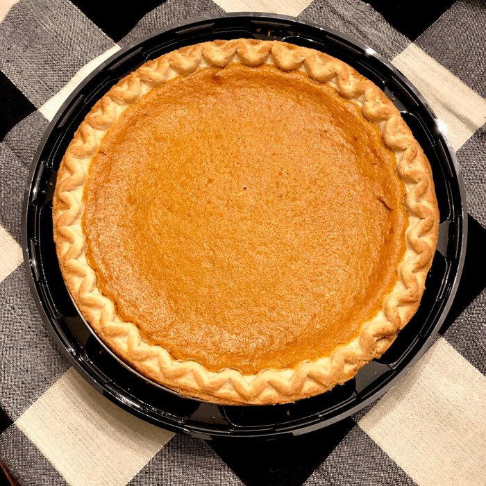pumpkin pie for holiday meal