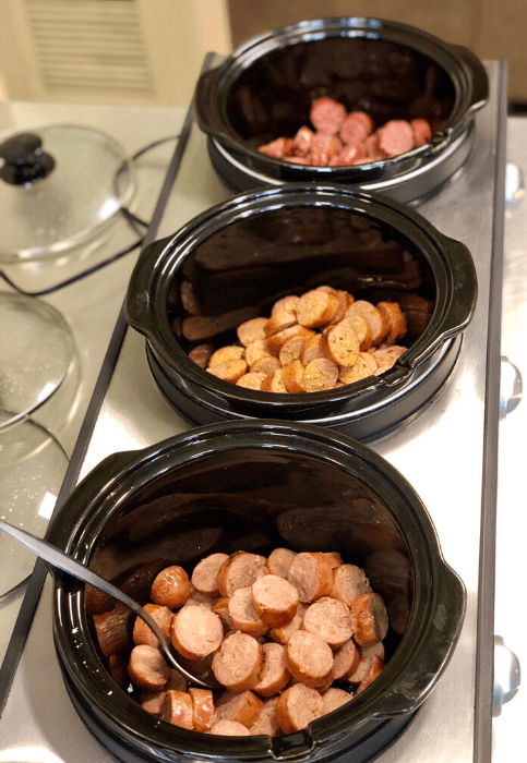 sausage samples at Krizman's House of Sausage in Kansas City Kansas