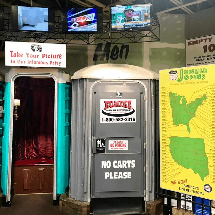 famous bathrooms at Jungle Jims International Market