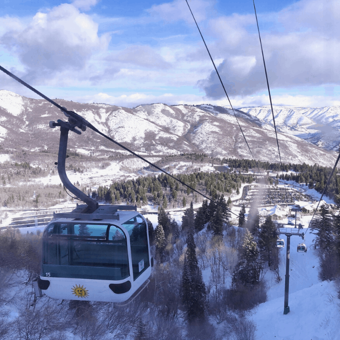 gondola at Snowbasin Resort in Utah 1