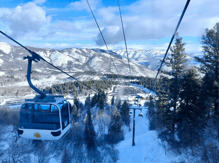 gondola at Snowbasin Resort in Utah