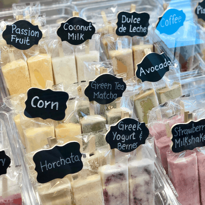 gourmet popsicles at Pop Factory in