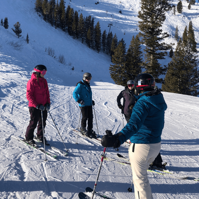 group lesson at Snowbasin Resort in Utah