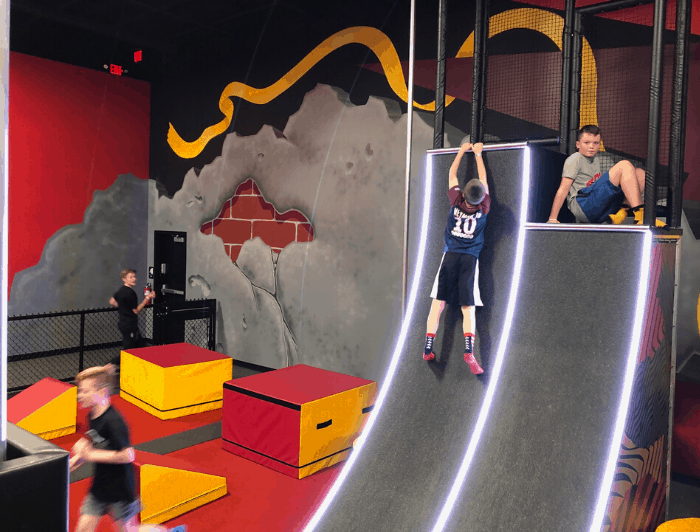 warp wall at Defy Trampoline Park Florence Ky e1576331262248