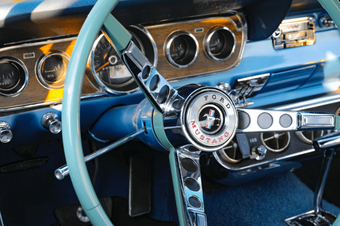 Ford Mustang Steering Wheel Photo by Jean Philippe Delberghe on Unsplash e1579625343894
