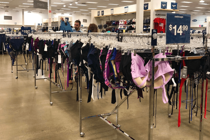 swimsuits at the Gap Clearance Center