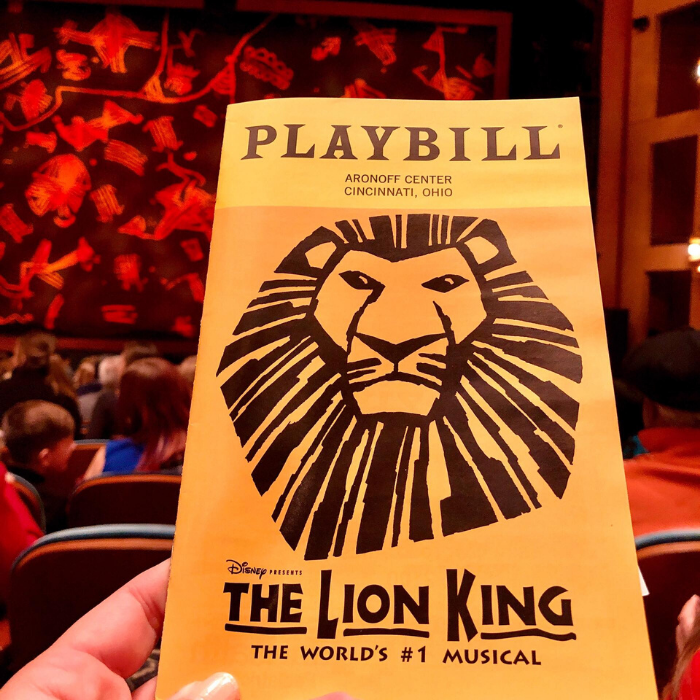 Playbill for The Lion King musical