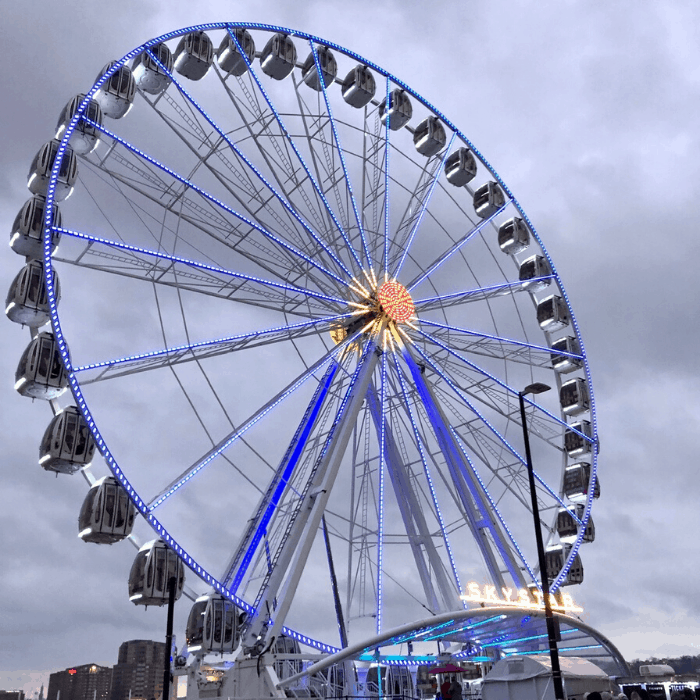 SkyStar Ferris Wheel at Snow Banks at the Banks in Cincinnati Ohio