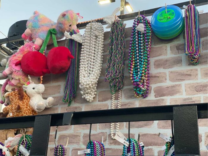 beads for parade at Mardi Gras of Southeast Texas