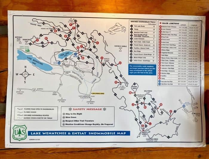 map for Guided Tour with Leavenworth Snowmobile Tours
