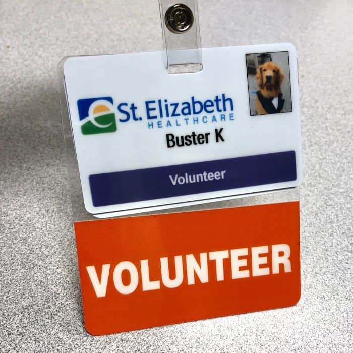 Buster K Pet Therapy Volunteer at St. Elizabeth Healthcare