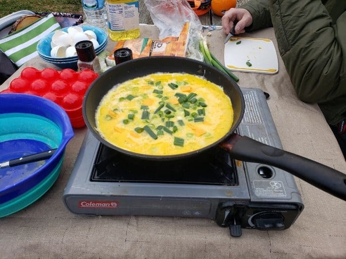 breakfast at a campground