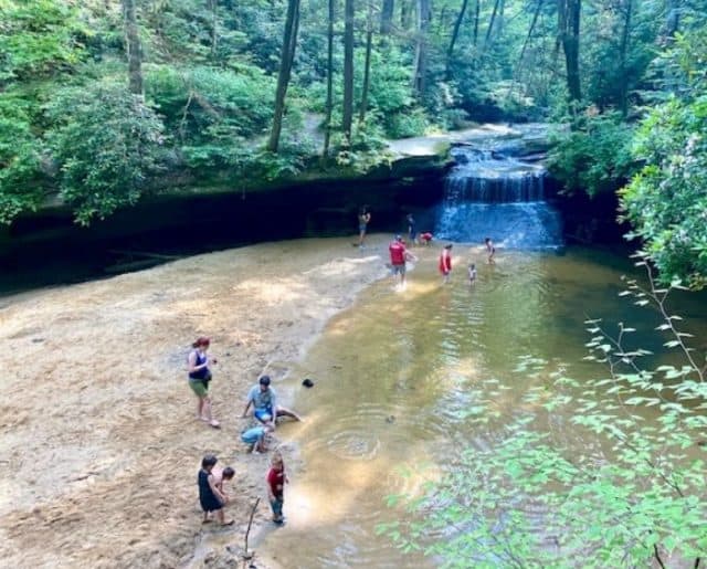 A Beautiful Waterfall at Red River in Kentucky