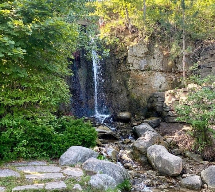 Waterfall in Bayfront Park in Petoskey
