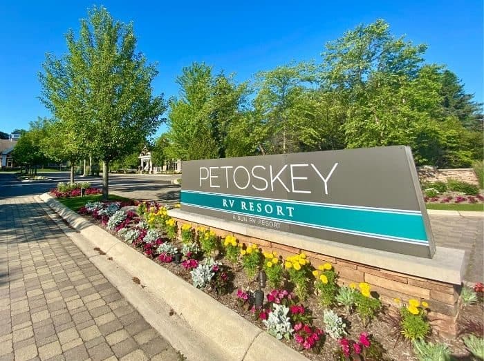 sign for Petoskey RV Resort