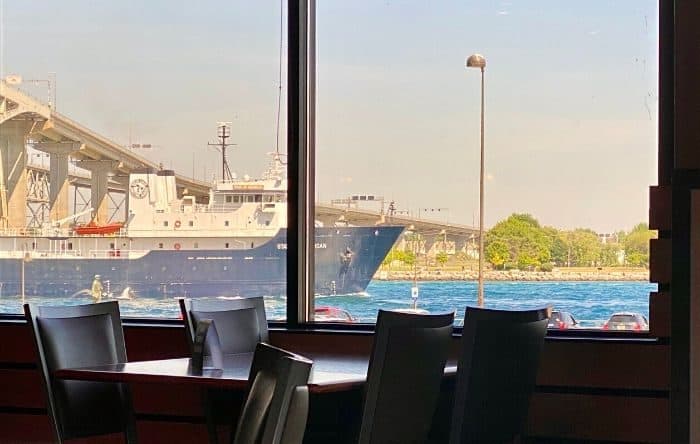 view from Freighter's Restaurant