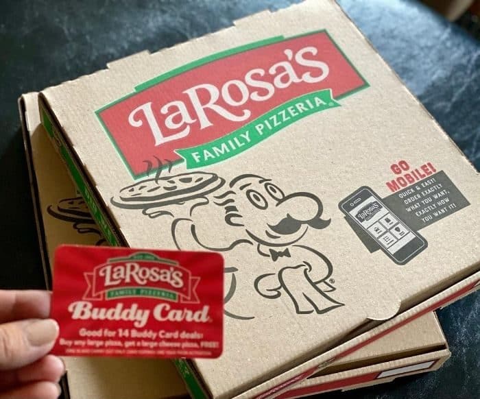 save on pizza with LaRosa's Buddy Card Fundraiser