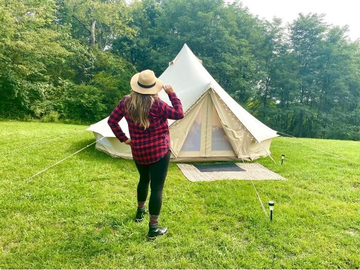 Glamping adventure with the Pop-Up BNB at Hidden Lake Farm