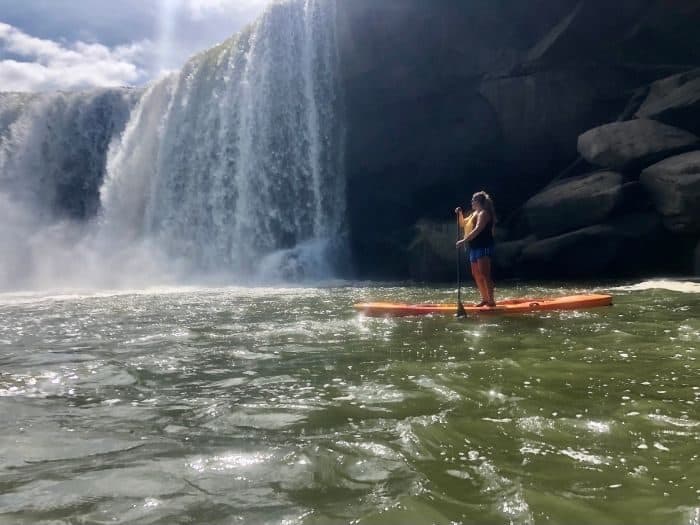 Stand Up paddleboarding at Cumberland Falls in Kentucky Up paddleboarding at Cumberland Falls in Kentucky