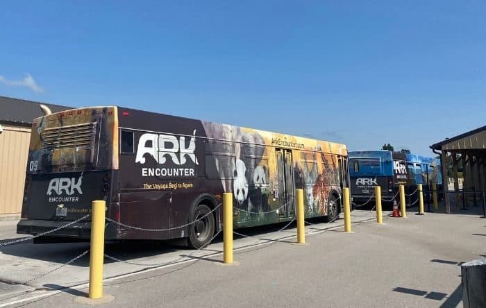 shuttle buses at the Ark Encounter