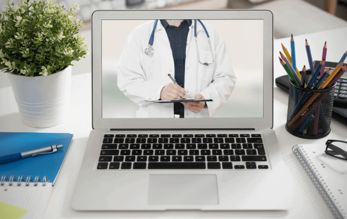 telehealth appointment with doctor