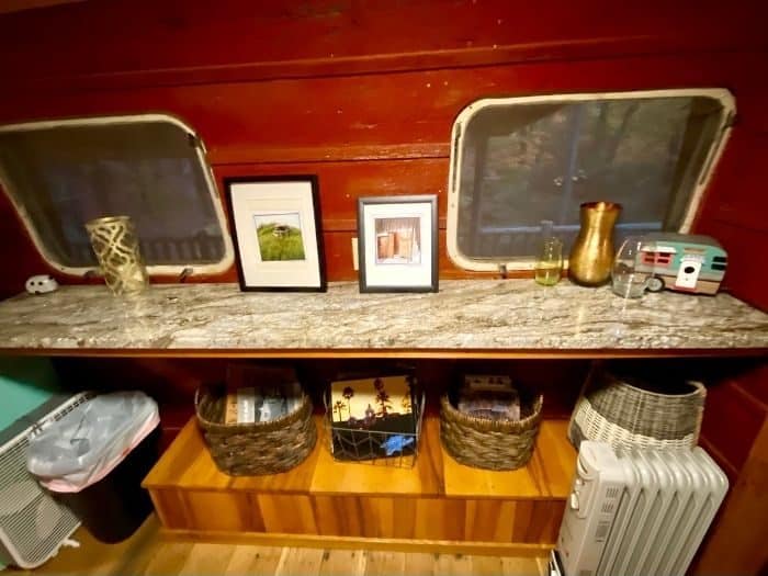 inside the Airstream treehouse