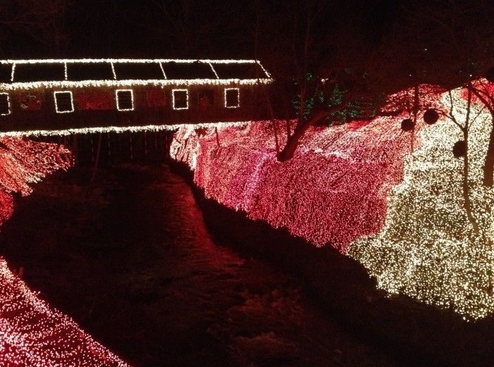 Christmas Lights at Clifton Mill in Ohio