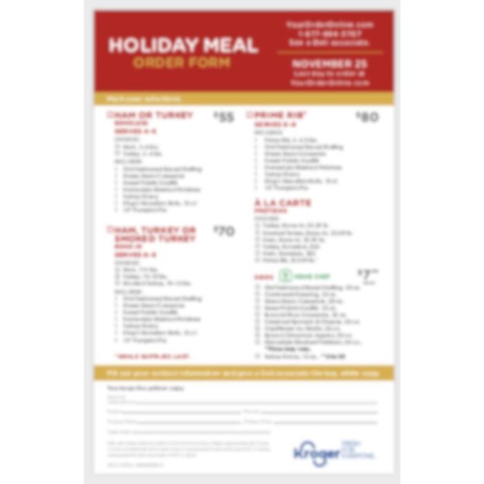 Holiday Order Form