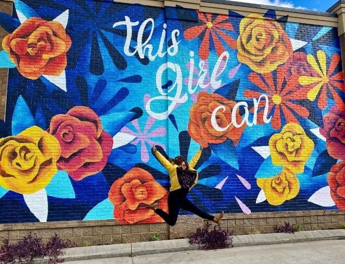This Girl This Girl Can mural in Noblesville TN mural in Franklin TN